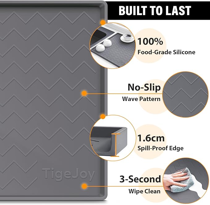 TigeJoy 34" x 19" Under Sink Mats - Image 4