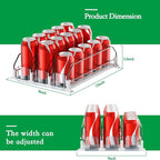Drink Organizer for Fridge-White Automatic Pusher Glide, 12oz 16oz 20oz-Soda - Image 4