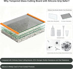 Glass Cutting Boards for Kitchen, European Grey Glass Paired - Image 6