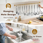 12 Pcs Stainless Steel Cooking Utensils Set, Metal Kitchen Tools Include - Image 6