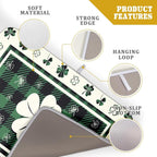Giwawa Patrick Clovers Dish Drying Mat 18"x24" Lucky Shamrock Spring Leaf Dish - Image 4