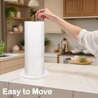 Buruis Wood Paper Towel Holder, Marble Base Modern Decorative Countertop - Image 5