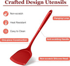 LIANYU 8-Piece Kitchen Utensils Set, Silicone Cooking Utensil Spatula Sets - Image 4