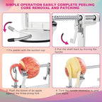 Apple Peeler, Slicer Corer Potato Peelers 3 In 1, Stainless Steel Heavy Duty - Image 5