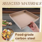 11 Inch Square Cake Pan, 2 Inch Deep Baking Pan Nonstick Cookie Sheet Brownie - Image 4