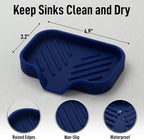 Zulay Kitchen Small Silicone Sponge Holder – Space-Saving Sink Organizer Tray - Image 4