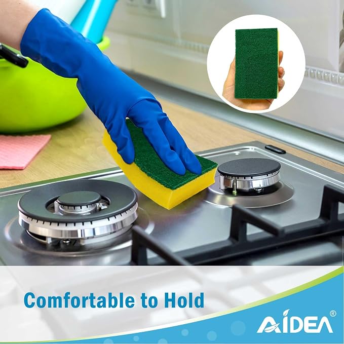 AIDEA Sponges Kitchen, 24 Pack Heavy Duty Dish Sponge, Cleaning Dish Scrubber - Image 7
