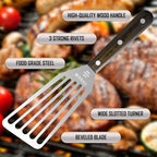 2 Pack Fish Spatula Stainless Steel，Flexible Metal Spatula Perfect - Image 7