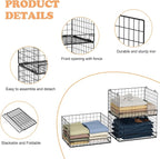 Yociyoga 3-Tier Stackable Closet Organizers and Storage Shelves, Foldable - Image 8