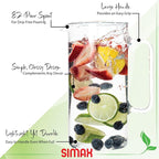 Simax Glass Pitcher, 64 Ounce Borosilicate Glass, Made in Europe Hot and Cold - Image 4