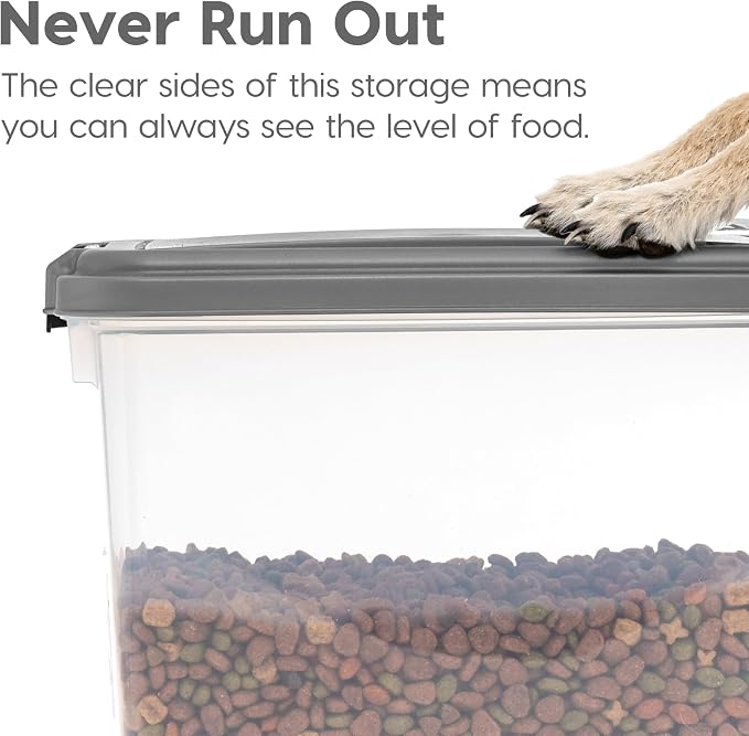 IRIS USA 30 lbs & 11 lbs Combo Airtight Dog Food Storage Container, Stackable - Image 8