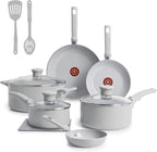 T-Fal Refresh Ceramic Nonstick Cookware Set, 12-Piece Ceramic Pots and Pans Set by T-falbrand