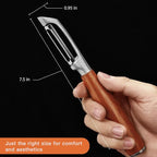 KULUNER，Premium High-End Rosewood Handle and 304 Stainless Steel Serrated Blade - Image 4