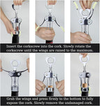 KORCCI Wine Opener, Heavy-Duty Zinc Alloy Wing Corkscrew, Premium Beer Bottle - Image 7