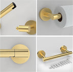 RARXTR Gold 2 Pack Toilet Paper Holder SUS304 Stainless Steel Double Post - Image 5