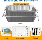 Disposable Chafing Dish Buffet Set – 6 Pack Half Size, Patented Foldable Wire - Image 3