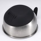 Rice Washer Strainer Bowl Quinoa Washing Bowl whit Handle Stainless Steel - Image 5