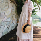 Uaussi Cotton Linen Apron Cross Back Work Apron - Image 6