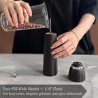 TLYSXPRO Wooden Pepper Grinder – Refillable Pepper Mill - Image 7