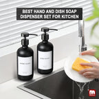 GMISUN Black Soap Dispenser, 2 Pack Matte Black Hand Soap Dispensers - Image 6