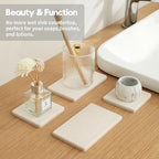 Razborci 4PCS Bathroom Sink Vanity Trays, Diatomaceous Earth Quick Stone Drying - Image 2