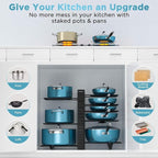 ORDORA Pots and Pans Organizer for Cabinet 16.61 Height, 8 Tier Pot Organizers - Image 6