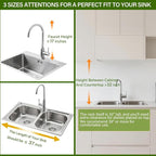 Over The Sink Dish Drainer Drying Rack 3 Tier, Full Stainless Steel Dish Drying - Image 9