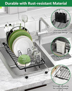 Small Dish Drying Rack, Expandable Sink Dish Rack Over Sinks, Dish Drainer - Image 6