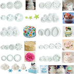 Flower Cookie Cutters, Cake Tools 44 Pcs Snowflake Cookie Cutter Cloud Fondant - Image 8