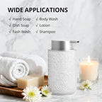 12OZ/350ML Ceramic Foaming Soap Dispenser Empty Hand Soap Dispenser Refillable - Image 4