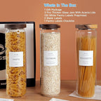 CZZGSM 3 Set Glass Pantry Storage Jars - 50oz Thicken Glass Kitchen Canisters - Image 2