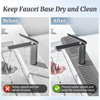 PoYang 24 inch Faucet Mat for Kitchen Sink Splash Guard, 7° Slope Silicone Sink - Image 7
