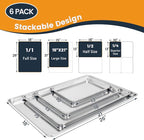 6 Pack Quarter Size Baking Sheet Pan, Aluminum Commercial Cookie Sheet Pan - Image 7