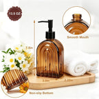 Amber Glass Soap Dispenser - Image 2
