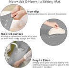 Silicone Baking Mat 32x24 inch, Extra Thick Non-stick Pastry Mat - Image 4