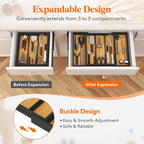 Lifewit Utensil Organizer for Kitchen Drawer, Expandable Cooking Utensil Tray - Image 5