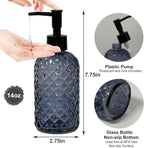 Glass Dish Soap Dispenser for Kitchen, 13.5oz Refillable Liquid Hand Soap - Image 2