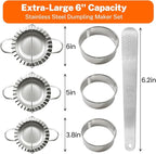 3-in-1 Stainless Steel Dumpling & Empanada Maker Set | Professional Press Mold - Image 2