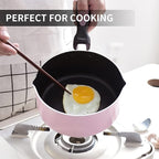 Nonstick Saucepan Set with Lid, Non Stick 1Qt & 2Qt Sauce Pan Set with Glass - Image 2