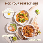 JEETEE 9.5 Inch Nonstick Frying Pan Stone Coating Cookware, Nonstick Omelette - Image 4