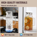 2 Pack 2 Liter/68 oz Square Glass Pitcher - Image 4