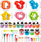 Sandwich Cutter for Kids Lunch 48 Pcs, Nifogo Sandwich Maker, Cookie Cutters - Image 6