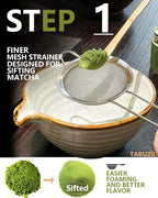 Taruzil Matcha Whisk Set with Matcha Bowl, Matcha Bamboo Whisk, Matcha Whisk - Image 3