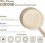 CAROTE 14Pcs Pots and Pans Set Non stick, Ceramic Cookware Set, Non-toxic - Image 9
