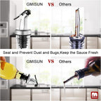 GMISUN Olive Oil Dispenser And Vinegar Bottle 3 Pack 17oz, - Image 5