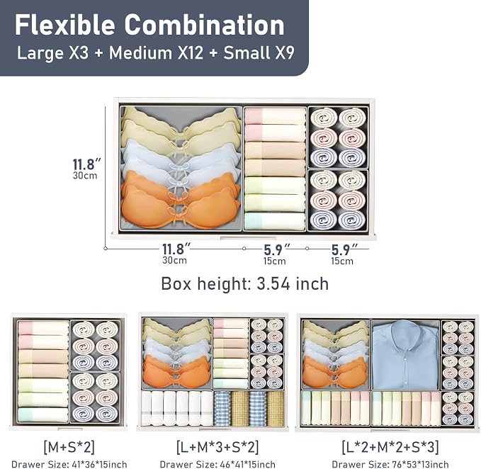 DIMJ Drawer Organizer Clothes Storage - Image 3