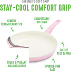 GreenLife Soft Grip Healthy Ceramic Nonstick 18 Piece Kitchen Cookware Pots and - Image 4