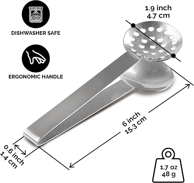 Orblue Stainless Steel Tea-long-handled-strainers 1-Pack - Image 4