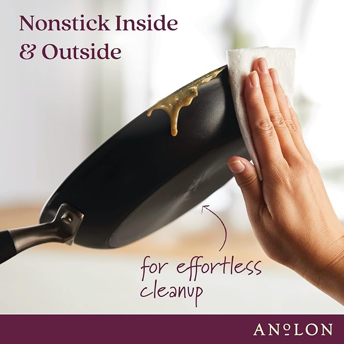 Anolon Advanced Home Hard Anodized Nonstick Frying Pan, 8.5 Inch – Small Non - Image 4