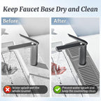 PoYang 17.7 inch Faucet Mat for Kitchen Sink Splash Guard, 7° Slope Silicone - Image 7
